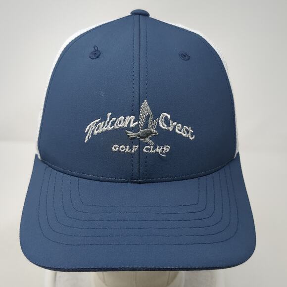Falcon Crest Golf Club Fitted Hat Blue Medium Embroidered Adidas Climacool - Picture 2 of 9